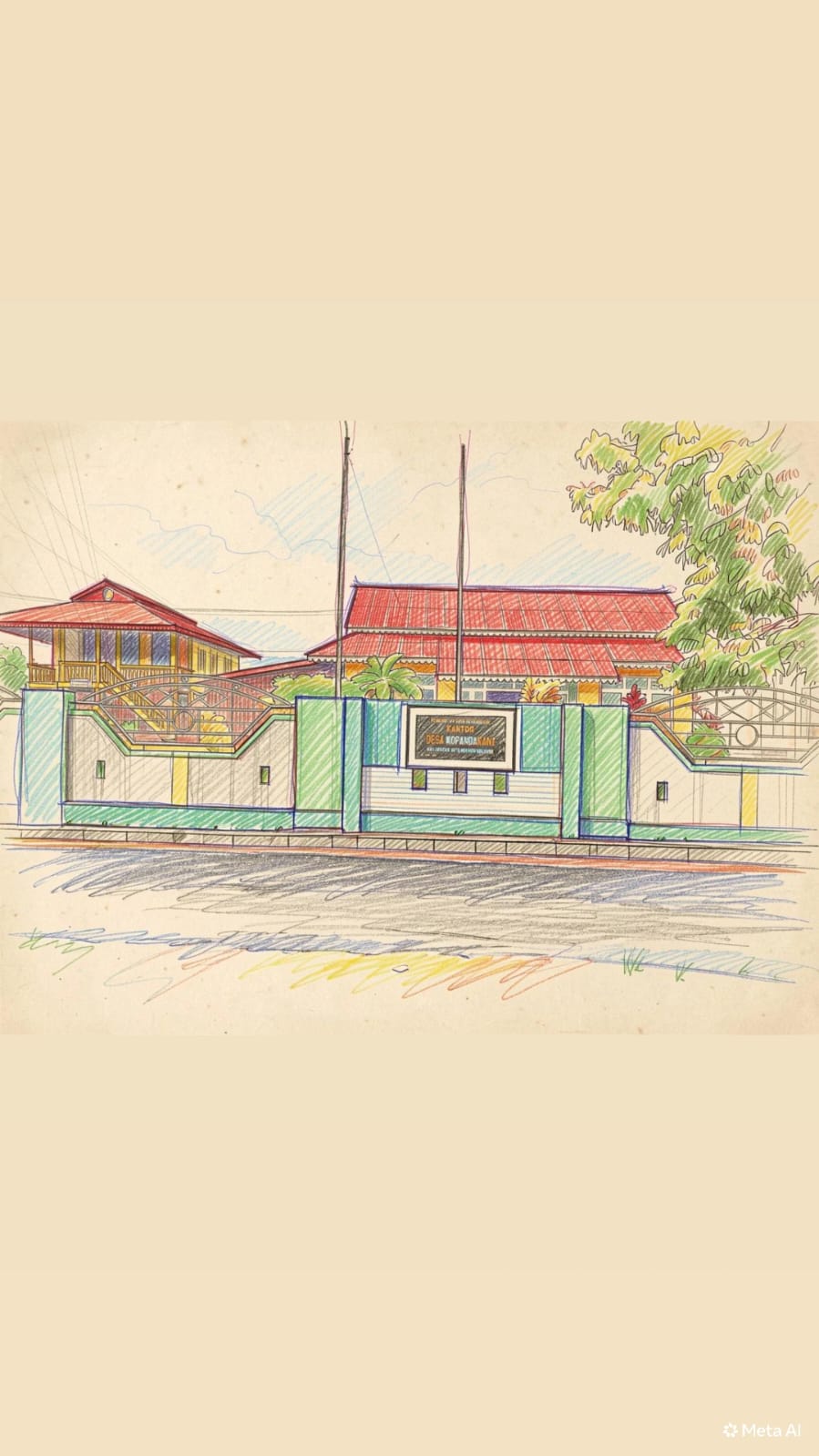Indonesian Village Scenery